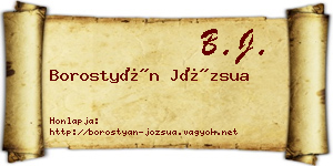 Borostyán Józsua névjegykártya